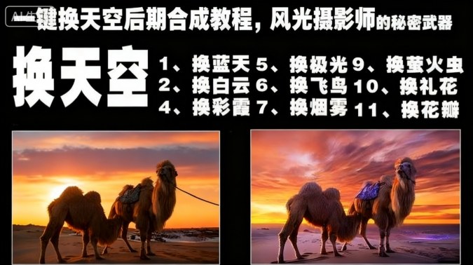 一键换天空后期合成教程，风光摄影师的秘密武器_就是爱分享