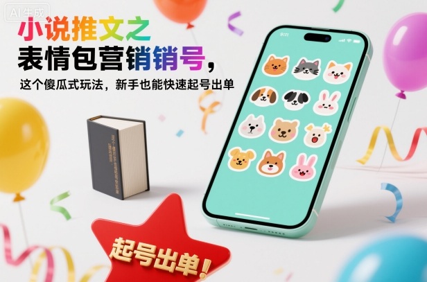 小说推文之表情包营销号，这个傻瓜式玩法，新手也能快速起号出单_就是爱分享