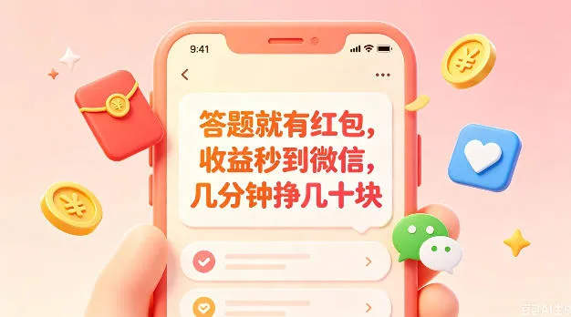 答题就有红包，收益秒到微信，几分钟挣几十块，学生党上班族宝妈都可以玩【揭秘】_一起云网创