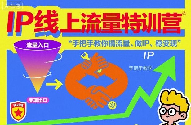 IP线上流量特训营，手把手教你搞流量、做IP、稳变现_就是爱分享
