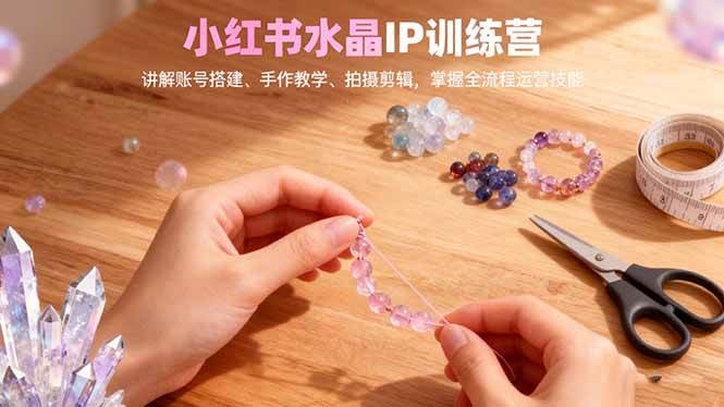 （16475期）小红书水晶IP训练营，讲解账号搭建、手作教学、拍摄剪辑，全流程运营技能_就是爱分享