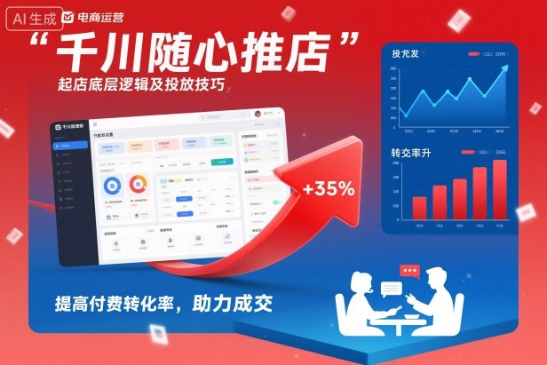 千川随心推起店底层逻辑及投放技巧，提高付费转化率，助力成交_就是爱分享