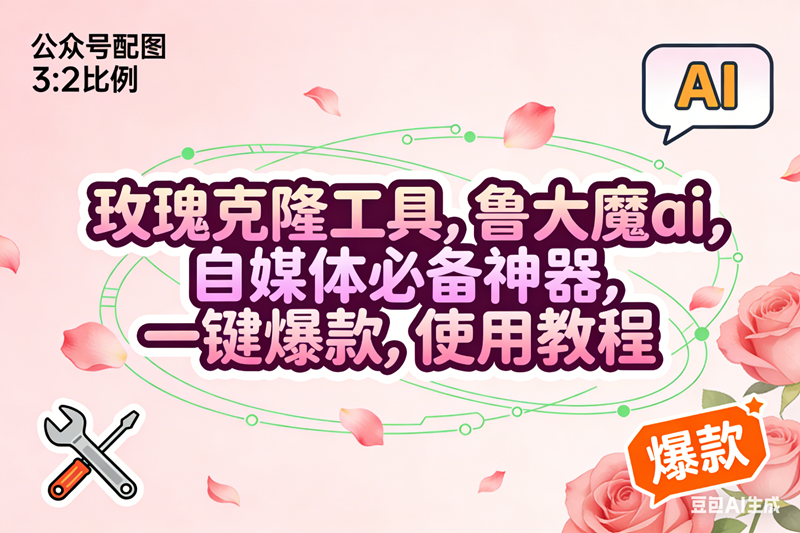 （16859期）玫瑰克隆，鲁大魔ai，自媒体必备神器，一键爆款工具，详细使用教程_就是爱分享