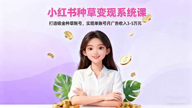 （16468期）小红书种草变现系统课：打造吸金种草账号，实现单账号月广告收入3-5万元_就是爱分享