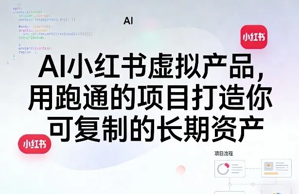 AI小红书虚拟产品，用跑通的项目打造你可复制的长期资产（更新）_一起云网创