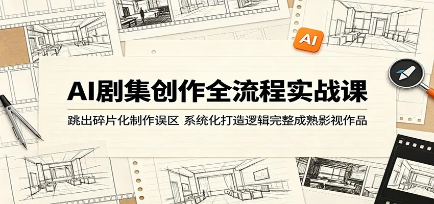 AI剧集创作全流程实战课：跳出碎片化制作误区，系统化打造逻辑完整成熟影视作品_一起云网创