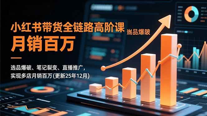 （16842期）小红书带货全链路高阶课，选品爆破、笔记裂变、直播推广，实现多店月销百万(更新25年12月)_就是爱分享