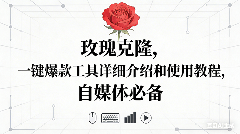 （16811期）玫瑰克隆神器，自媒体必备，一键爆款工具详细介绍和使用教程_就是爱分享