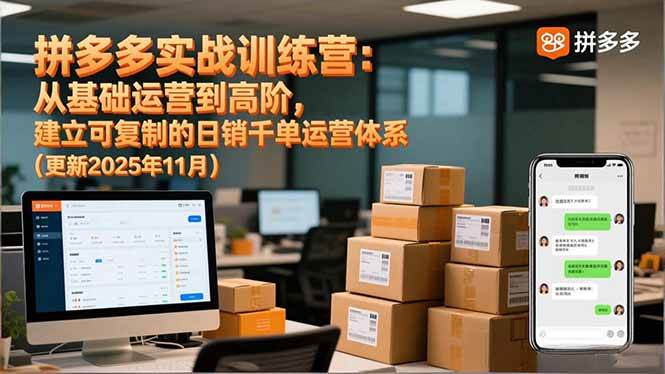 （16700期）拼多多实战训练营：从基础运营到高阶，建立可复制的日销千单运营体系（更新11月）_就是爱分享