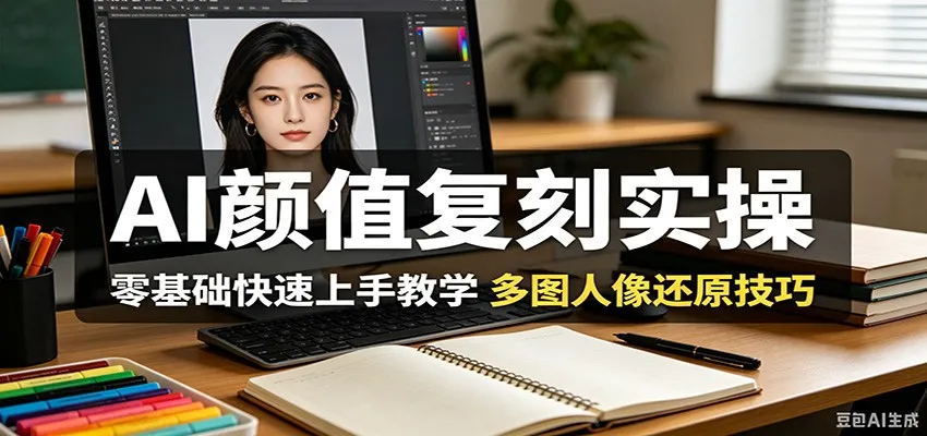 AI颜值复刻实操，零基础快速上手教学，多图人像还原技巧_一起云网创