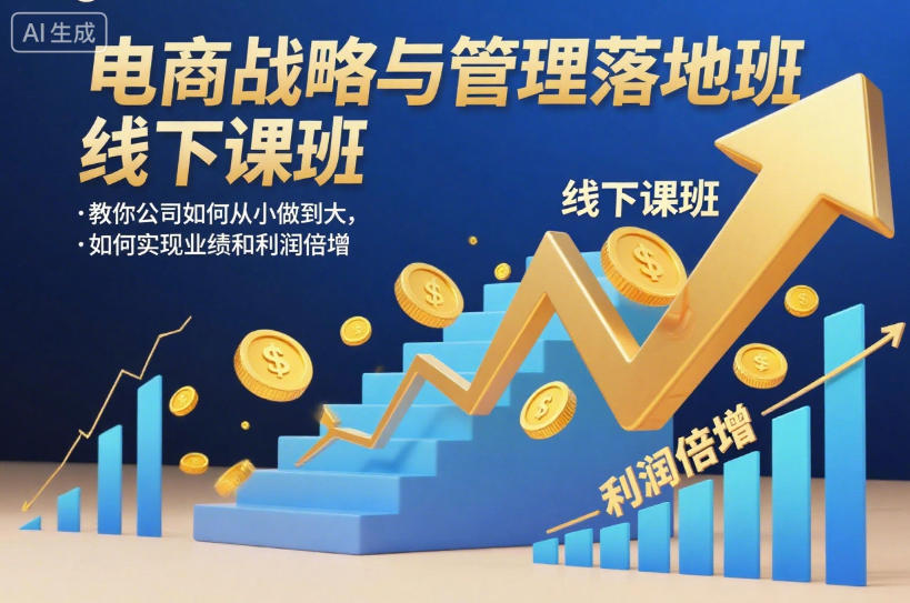 电商战略与管理落地班线下课，教你公司如何从小做到大，如何实现业绩和利润倍增【录音】_就是爱分享