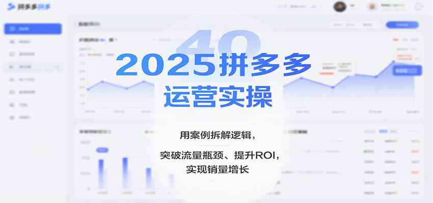 2025拼多多运营实操，用案例拆解逻辑，突破流量瓶颈、提升ROI，实现销量增长（更新）_就是爱分享