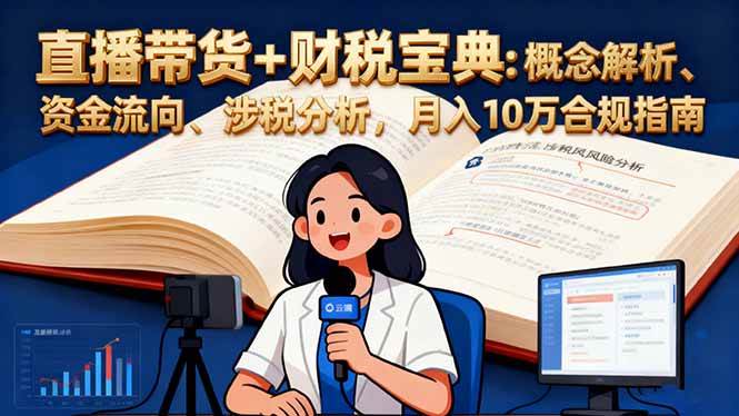 （16444期）直播带货+财税宝典：概念解析、资金流向、涉税分析，月入10万合规指南_就是爱分享