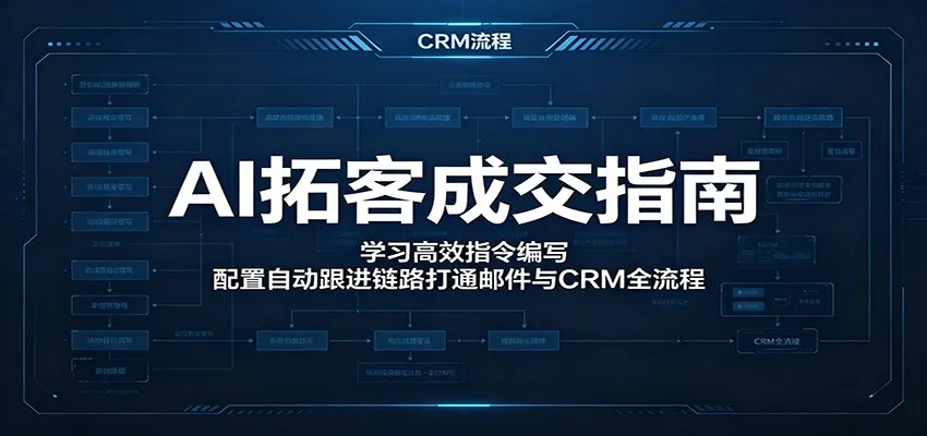 AI拓客成交指南：学习高效指令编写，配置自动跟进链路打通邮件与CRM全流程_一起云网创