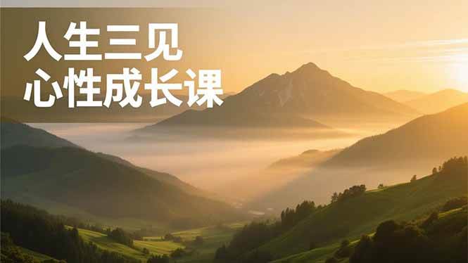 （16897期）人生三见心性成长课，见天地众生自己，搞透人性安顿身心，活出清晰自我，内在富足无价_就是爱分享