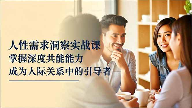 （16683期）人性需求洞察实战课，掌握深度共感能力，成为人际关系中的引导者_就是爱分享