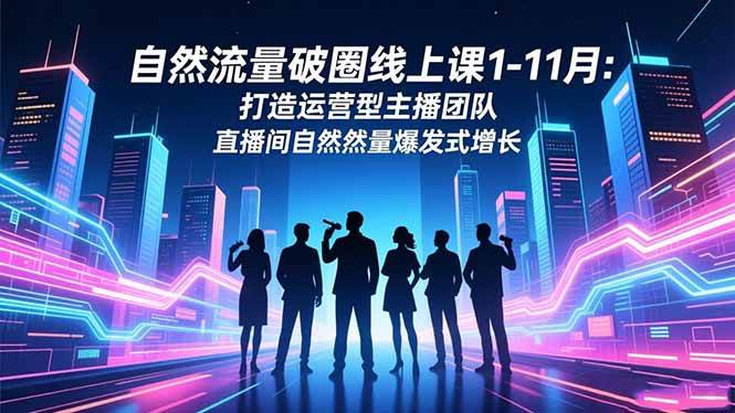 （16810期）自然流量破圈线上课1-11月：打造运营型主播团队 直播间自然流量爆发式增长_就是爱分享