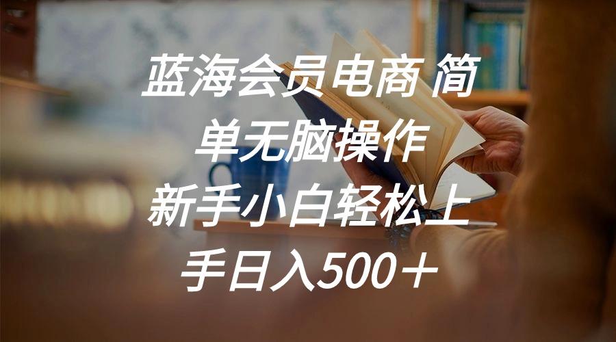 蓝海会员电商 简单无脑操作 新手小白轻松上手日入500＋_就是爱分享
