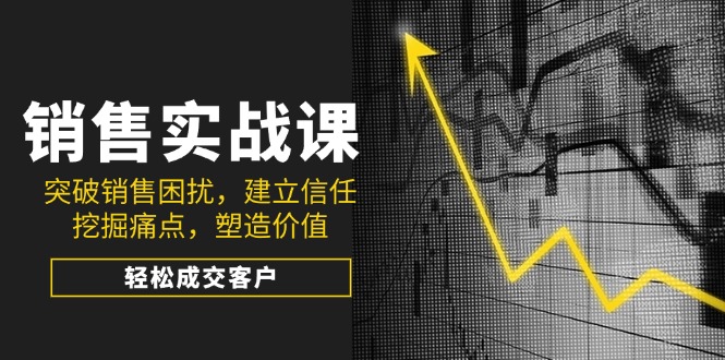 销售实战课，突破销售困扰，建立信任，挖掘痛点，塑造价值，轻松成交客户_就是爱分享