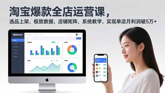 （16928期）淘宝爆款全店运营课2.0，选品上架、极致数据、店铺矩阵，系统教学，实现单店月利润破5万+_就是爱分享