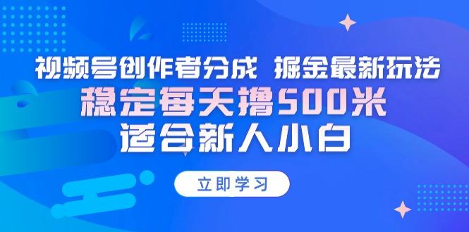 【蓝海项目】视频号创作者分成 掘金最新玩法 稳定每天撸500米 适合新人小白_就是爱分享