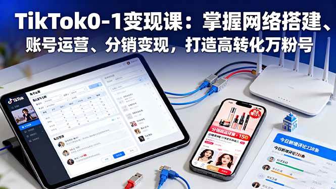 （16334期）TikTok0-1变现课：掌握网络搭建、账号运营、分销变现，打造高转化万粉号_就是爱分享