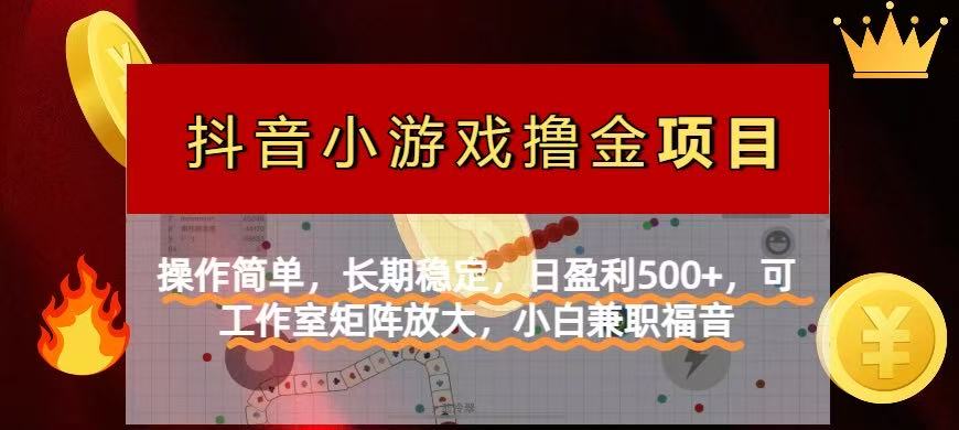 【抖音小游戏发行人计划项目】操作简单，长期稳定，日盈利500+，可工作…_就是爱分享
