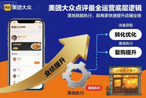 美团大众点评最全运营底层逻辑，落地就能执行，助商家快速提升店铺业绩_就是爱分享