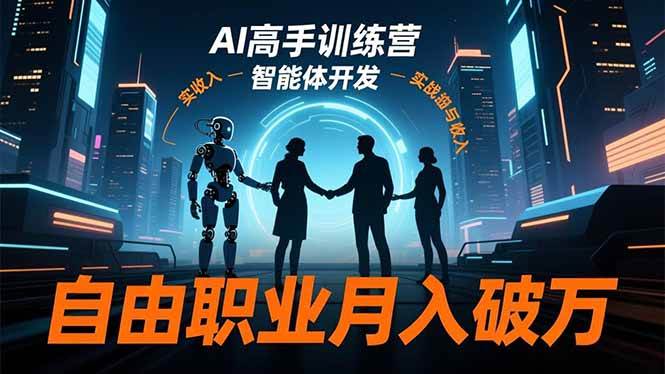 （16602期）AI高手训练营3.0，ChatGPT，Midjourney，智能体开发，自由职业月入破万_就是爱分享