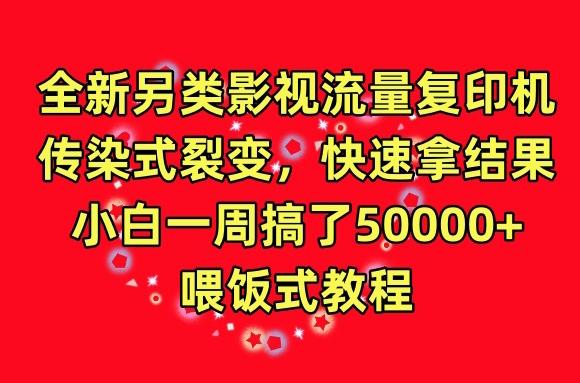 全新另类影视流量复印机，传染式裂变，快速拿结果，小白一周搞了50000+，喂饭式教程【揭秘】_就是爱分享