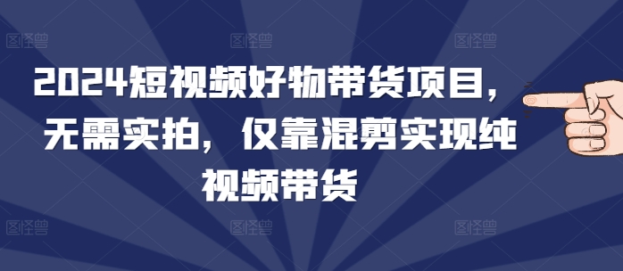 2024短视频好物带货项目，无需实拍，仅靠混剪实现纯视频带货_就是爱分享
