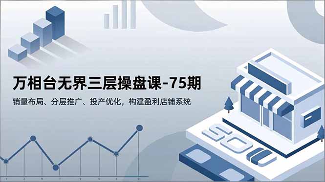 万相台无界三层操盘课-75期，销量布局、分层推广、投产优化，构建盈利店铺系统_就是爱分享