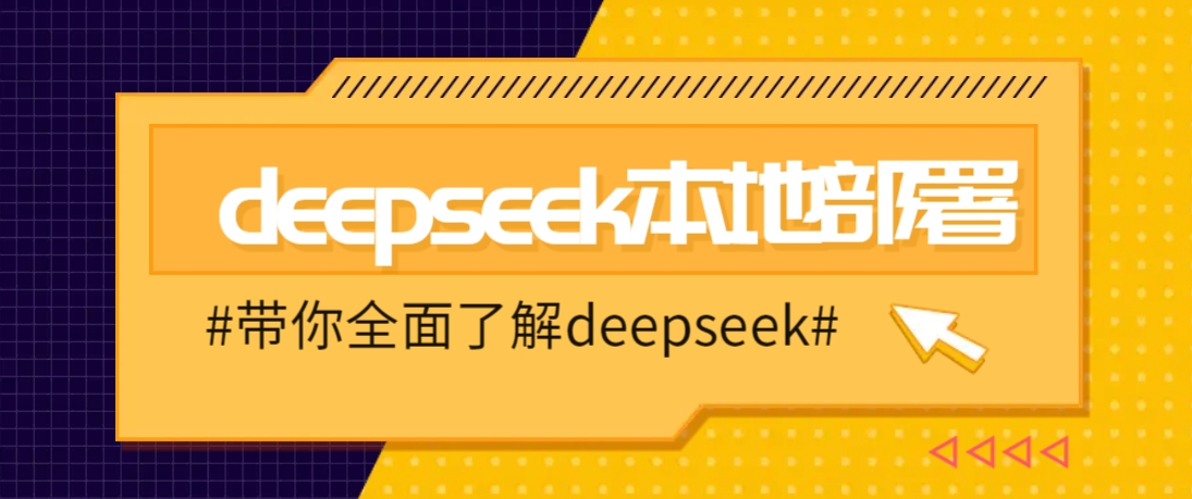 DeepSeek本地部署详细教程，轻松将deepseek部署到你的电脑上_就是爱分享