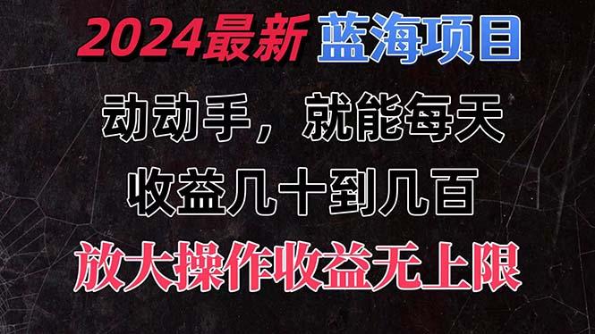 有手就行的2024全新蓝海项目，每天1小时收益几十到几百，可放大操作收…_就是爱分享