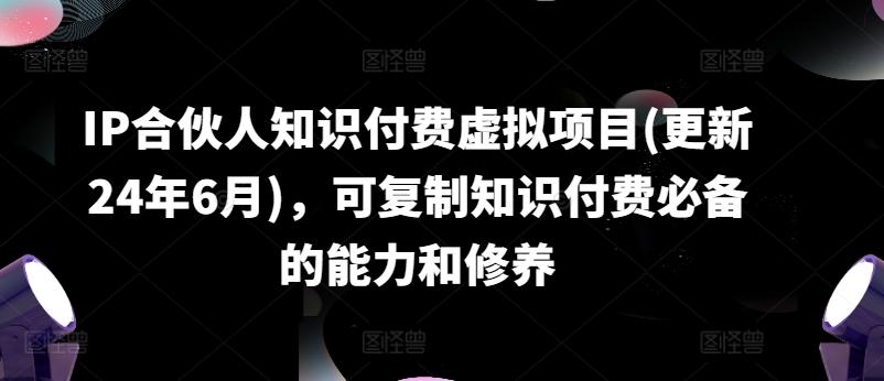 IP合伙人知识付费虚拟项目(更新24年6月)，可复制知识付费必备的能力和修养_就是爱分享