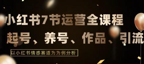7节小红书运营实战全教程，结合最新情感赛道，打通小红书运营全流程【揭秘】_就是爱分享