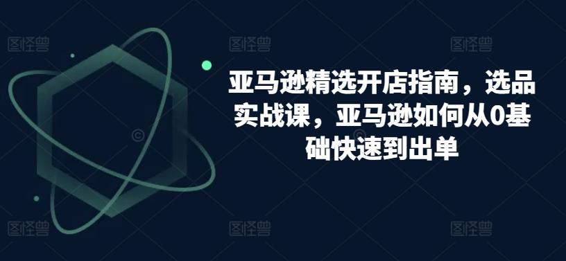 亚马逊精选开店指南，选品实战课，亚马逊如何从0基础快速到出单_就是爱分享