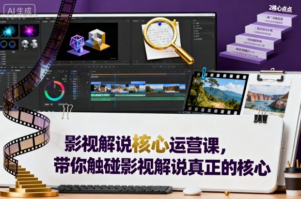 影视解说核心运营课，带你触碰影视解说真正的核心_就是爱分享
