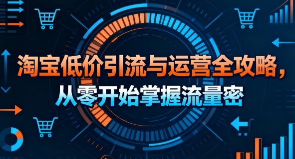 淘宝低价引流与运营全攻略，从零开始掌握流量密码_就是爱分享
