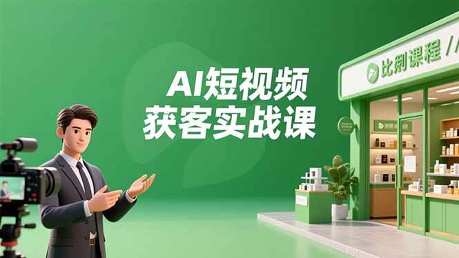 （16747期）AI短视频获客实战课，数字人创作、实体行业应用、精准引流，30天获取客源月入6万+_就是爱分享
