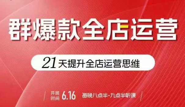 贾真电商群爆款全店运营，21天提升全店运营思维，起店、全店运营爆款不断_就是爱分享