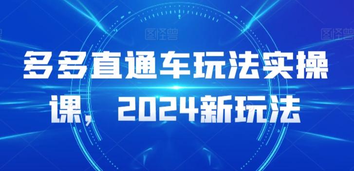 多多直通车玩法实操课，2024新玩法_就是爱分享