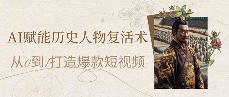 AI赋能历史人物复活术：从0到1打造爆款短视频_就是爱分享