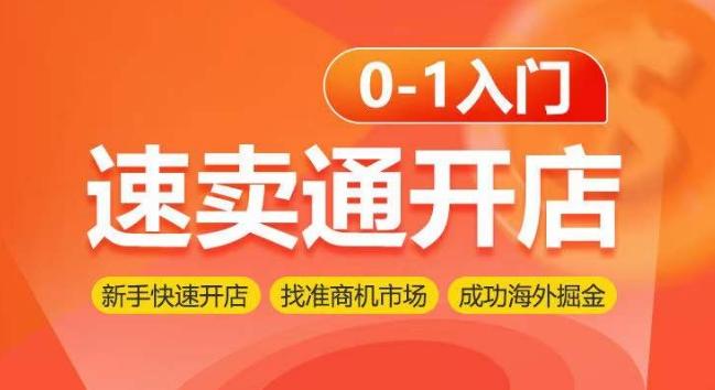 速卖通开店0-1入门，新手快速开店 找准商机市场 成功海外掘金_就是爱分享