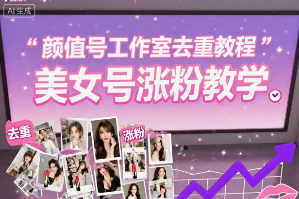 颜值号工作室去重教程，美女号涨粉教学_就是爱分享
