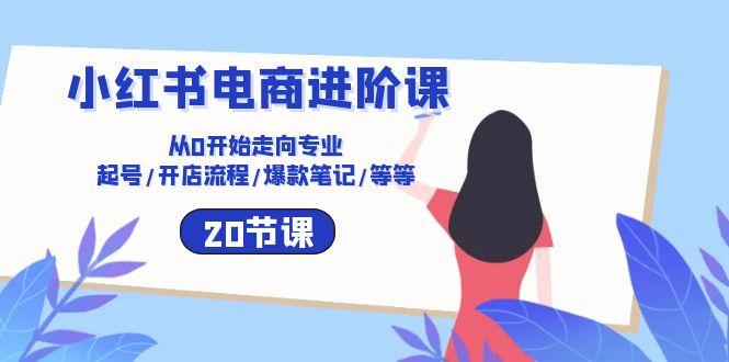 小红书电商进阶课：从0开始走向专业 起号/开店流程/爆款笔记/等等(20节_就是爱分享