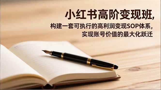 （16633期）小红书高阶变现班，构建一套可执行的高利润变现SOP体系，实现账号价值的最大化跃迁_就是爱分享