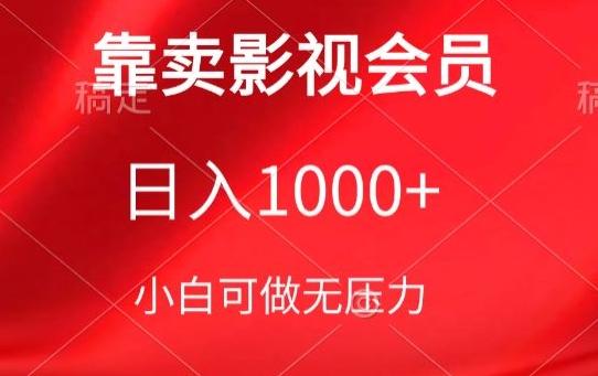 靠卖影视会员，日入1000+，落地保姆级教程，新手可学【揭秘】_就是爱分享