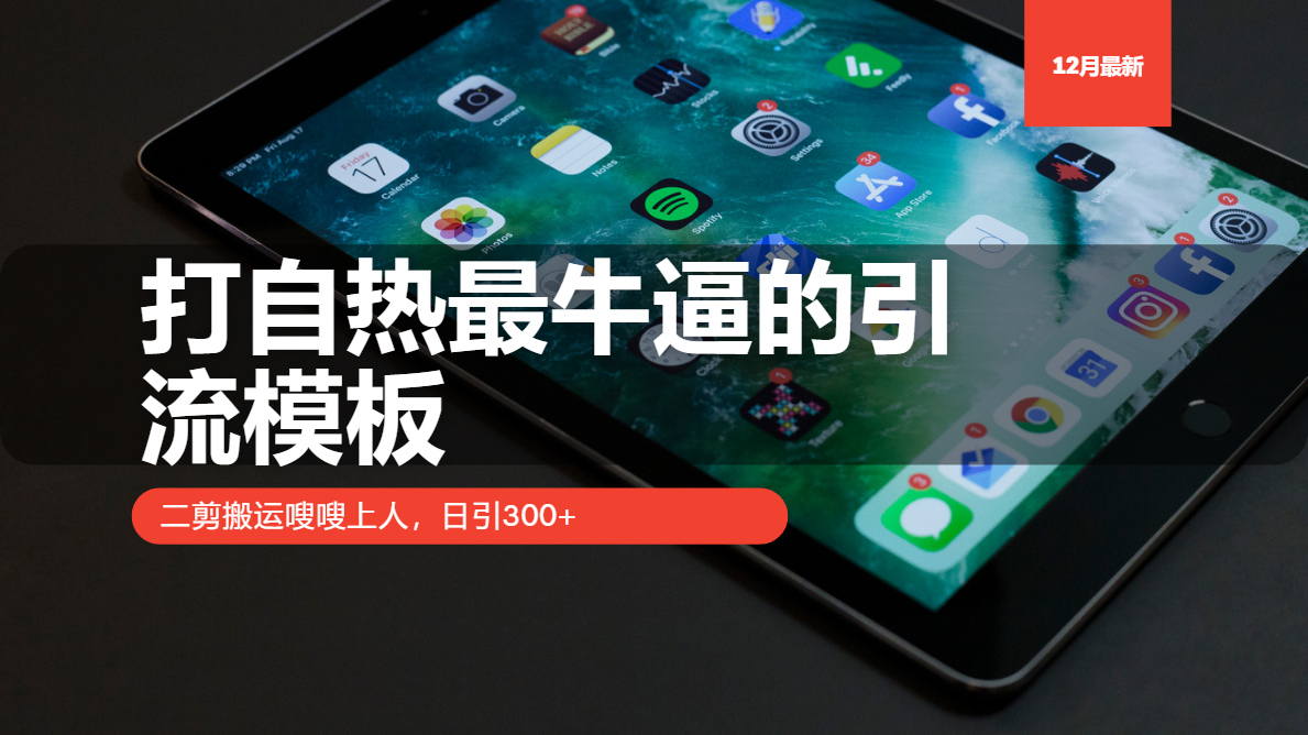 打自热最牛逼的引流模板，二剪搬运嗖嗖上人，日引300+_就是爱分享