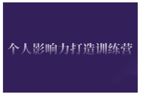 个人影响力打造训练营，掌握公域引流、私域运营、产品定位等核心技能，实现从0到1的个人IP蜕变_就是爱分享